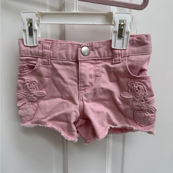 Old Navy Pink 3T Girls Flower Pattern Shorts with Belt Loops and Pockets - Picture 1 of 7